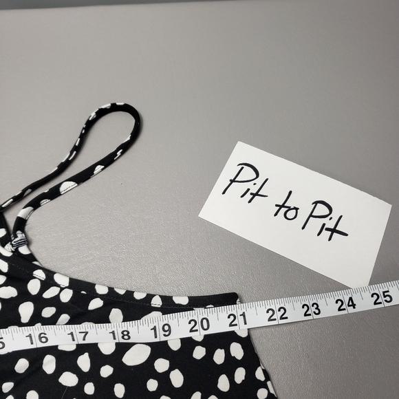 papermoon spaghetti strap black and white polka dot tank top women's XXL - Picture 5 of 11